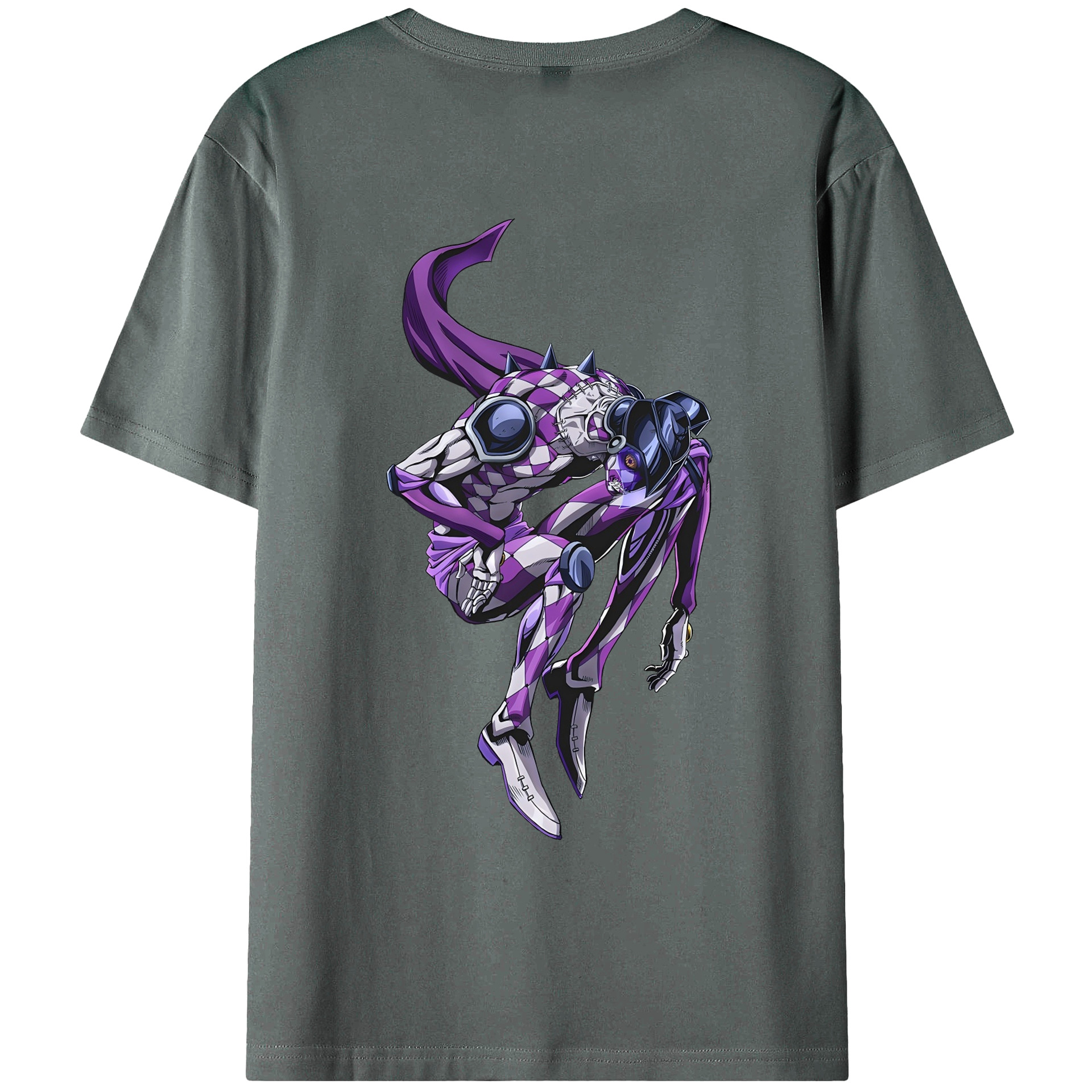 （画像用） ジョジョの奇妙な冒険 パンナコッタ?フー JoJo's Bizarre Adventure Pannacotta Fugo 綿100％ メンズ半袖Tシャツ（バックプリント） 通気性